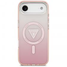 Carcasa Guess IML Gradient Triangle Logo cu MagSafe compatibila cu iPhone 17 Air, Roz