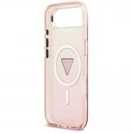 Carcasa Guess IML Gradient Triangle Logo cu MagSafe compatibila cu iPhone 17 Air, Roz 8 - lerato.ro