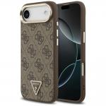 Carcasa Guess 4G Triangle Logo cu MagSafe compatibila cu iPhone 17 Air, Brown 4 - lerato.ro