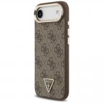 Carcasa Guess 4G Triangle Logo cu MagSafe compatibila cu iPhone 17 Air, Brown 3 - lerato.ro