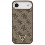 Carcasa Guess 4G Triangle Logo cu MagSafe compatibila cu iPhone 17 Air, Brown 2 - lerato.ro