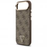 Carcasa Guess 4G Triangle Logo cu MagSafe compatibila cu iPhone 17 Air, Brown 7 - lerato.ro