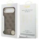 Carcasa Guess 4G Triangle Logo cu MagSafe compatibila cu iPhone 17 Air, Brown 9 - lerato.ro