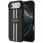 Carcasa Guess 4G Printed Stripes cu MagSafe compatibila cu iPhone 17 Air, Negru 4 - lerato.ro
