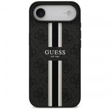 Carcasa Guess 4G Printed Stripes cu MagSafe compatibila cu iPhone 17 Air, Negru