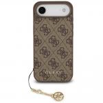 Carcasa Guess 4G Charms Collection cu MagSafe compatibila cu iPhone 17 Air, Maro 2 - lerato.ro