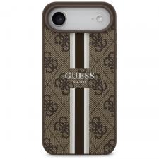 Carcasa Guess 4G Printed Stripes cu MagSafe compatibila cu iPhone 17 Air, Maro