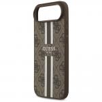Carcasa Guess 4G Printed Stripes cu MagSafe compatibila cu iPhone 17 Air, Maro 7 - lerato.ro