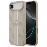 Carcasa Guess 4G Printed Stripes cu MagSafe compatibila cu iPhone 17 Air, Roz 4 - lerato.ro
