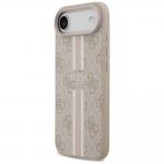 Carcasa Guess 4G Printed Stripes cu MagSafe compatibila cu iPhone 17 Air, Roz 3 - lerato.ro