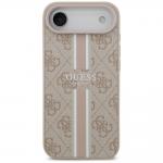 Carcasa Guess 4G Printed Stripes cu MagSafe compatibila cu iPhone 17 Air, Roz 2 - lerato.ro