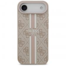 Carcasa Guess 4G Printed Stripes cu MagSafe compatibila cu iPhone 17 Air, Roz