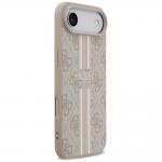 Carcasa Guess 4G Printed Stripes cu MagSafe compatibila cu iPhone 17 Air, Roz 5 - lerato.ro