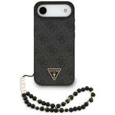 Carcasa Guess 4G Strap Triangle Logo cu MagSafe compatibila cu iPhone 17 Air, Negru