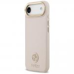 Carcasa Guess Grained Strass Logo cu MagSafe compatibila cu iPhone 17 Air, Roz 3 - lerato.ro