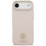 Carcasa Guess Grained Strass Logo cu MagSafe compatibila cu iPhone 17 Air, Roz 2 - lerato.ro