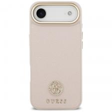 Carcasa Guess Grained Strass Logo cu MagSafe compatibila cu iPhone 17 Air, Roz
