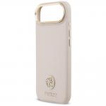 Carcasa Guess Grained Strass Logo cu MagSafe compatibila cu iPhone 17 Air, Roz 7 - lerato.ro