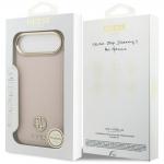 Carcasa Guess Grained Strass Logo cu MagSafe compatibila cu iPhone 17 Air, Roz 9 - lerato.ro