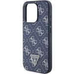 Carcasa Guess 4G Triangle Metal Logo compatibila cu iPhone 15 Pro Max, Albastru 7 - lerato.ro