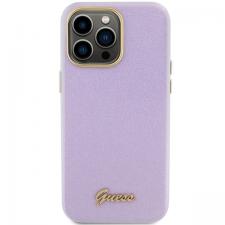 Carcasa Guess Glitter Glossy Script compatibila cu iPhone 15 Pro Max, Violet