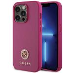 Carcasa Guess 4G Strass Metal Logo compatibila cu iPhone 15 Pro Max, Roz 4 - lerato.ro