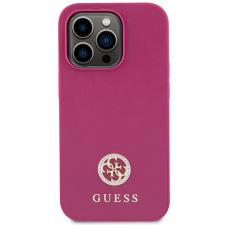 Carcasa Guess 4G Strass Metal Logo compatibila cu iPhone 15 Pro Max, Roz
