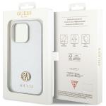 Carcasa Guess 4G Strass Metal Logo compatibila cu iPhone 15 Pro Max, Silver 9 - lerato.ro