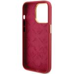 Carcasa Guess Silicone Script Metal Logo and Frame compatibila cu iPhone 15 Pro Max, Rosu 8 - lerato.ro