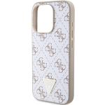 Carcasa Guess 4G Triangle Metal Logo compatibila cu iPhone 15 Pro, Alb 7 - lerato.ro