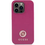 Carcasa Guess 4G Strass Metal Logo compatibila cu iPhone 15 Pro, Roz 2 - lerato.ro