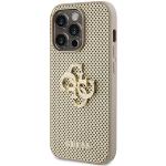 Carcasa Guess Perforated 4G Glitter compatibila cu iPhone 15 Pro, Gold 3 - lerato.ro