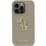 Carcasa Guess Perforated 4G Glitter compatibila cu iPhone 15 Pro, Gold 2 - lerato.ro