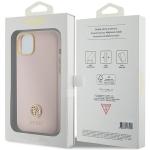 Carcasa Guess Silicone Logo Strass 4G compatibila cu iPhone 15 Plus / 14 Plus, Roz 9 - lerato.ro