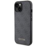 Carcasa Guess 4G Metal Gold Logo compatibila cu iPhone 15 Plus / 14 Plus, Gri 3 - lerato.ro