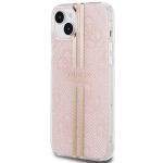 Carcasa Guess IML 4G Gold Stripe compatibila cu iPhone 15 Plus / 14 Plus, Roz 3 - lerato.ro