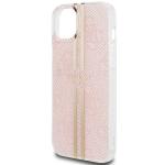 Carcasa Guess IML 4G Gold Stripe compatibila cu iPhone 15 Plus / 14 Plus, Roz 7 - lerato.ro