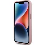 Carcasa Guess Glitter Script Big 4G compatibila cu iPhone 15 Plus / 14 Plus, Roz 6 - lerato.ro