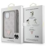 Carcasa Guess Crossbody 4G Metal Logo compatibila cu iPhone 15 Plus / 14 Plus, Roz 10 - lerato.ro