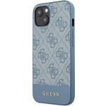 Carcasa Guess 4G Stripe compatibila cu iPhone 15 / 14 / 13, Albastru 3 - lerato.ro