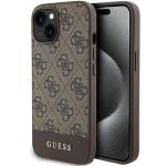 Carcasa Guess 4G Stripe compatibila cu iPhone 15 / 14 / 13, Maro 4 - lerato.ro