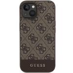 Carcasa Guess 4G Stripe compatibila cu iPhone 15 / 14 / 13, Maro 2 - lerato.ro