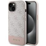 Carcasa Guess 4G Stripe compatibila cu iPhone 15 / 14 / 13, Roz 4 - lerato.ro