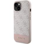 Carcasa Guess 4G Stripe compatibila cu iPhone 15 / 14 / 13, Roz 3 - lerato.ro