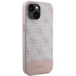 Carcasa Guess 4G Stripe compatibila cu iPhone 15 / 14 / 13, Roz 5 - lerato.ro