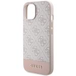 Carcasa Guess 4G Stripe compatibila cu iPhone 15 / 14 / 13, Roz 7 - lerato.ro