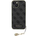 Carcasa Guess 4G Charm compatibila cu iPhone 15 / 14 / 13, Gri 2 - lerato.ro