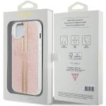 Carcasa Guess IML 4G Gold Stripe compatibila cu iPhone 15 / 14 / 13, Roz 9 - lerato.ro