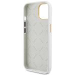 Carcasa Guess Silicone Logo Strass 4G compatibila cu iPhone 15 / 14 / 13, Alb 8 - lerato.ro