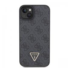 Huse si carcase iPhone 14, Carcasa Guess Leather 4G Triangle Stras compatibila cu iPhone 15 / 14 / 13, Negru, lerato.ro